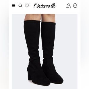 L’intervalle Black Suede Tall Boots